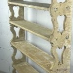 Shelves with painted wood plates