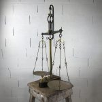 Complete cast iron and brass scale