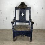 Blue wooden armchair Spain