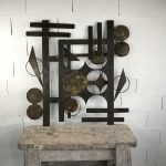 Sculpture abstraite en métal par Henrik Horst