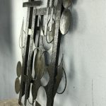 Sculpture abstraite en métal par Henrik Horst