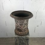 Cast iron vase with ivy motifs