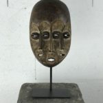 African mask 3 faces Lega Congo tribe
