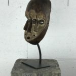 African mask 3 faces Lega Congo tribe