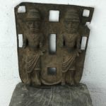 Plaque métallique avec un couple de jumeaux Bénin