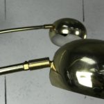 Golden brass 5-branch swivel floor lamp and marble base