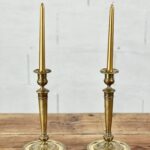 Pair of brass candlesticks empire period