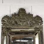 Large mirror in metal embossed empire style