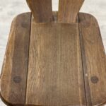 Suite of 8 high back oak chairs