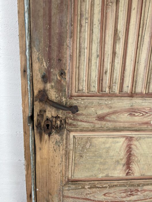 Swedish door with blue patina