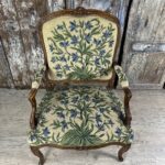 Upholstered flat back chair