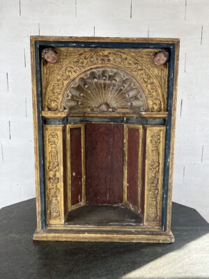 Large carved gilded wood niche
