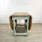 Table Gateleg ovale suédoise en bois peint