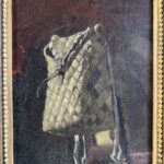 Huile sur toile, Etude d’un sac à dos en écorce de bouleau