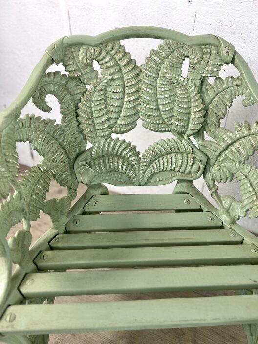 Green fern cast iron garden set